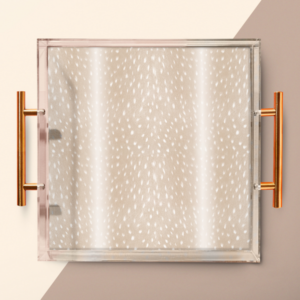 Acrylic Fawn Serving Tray