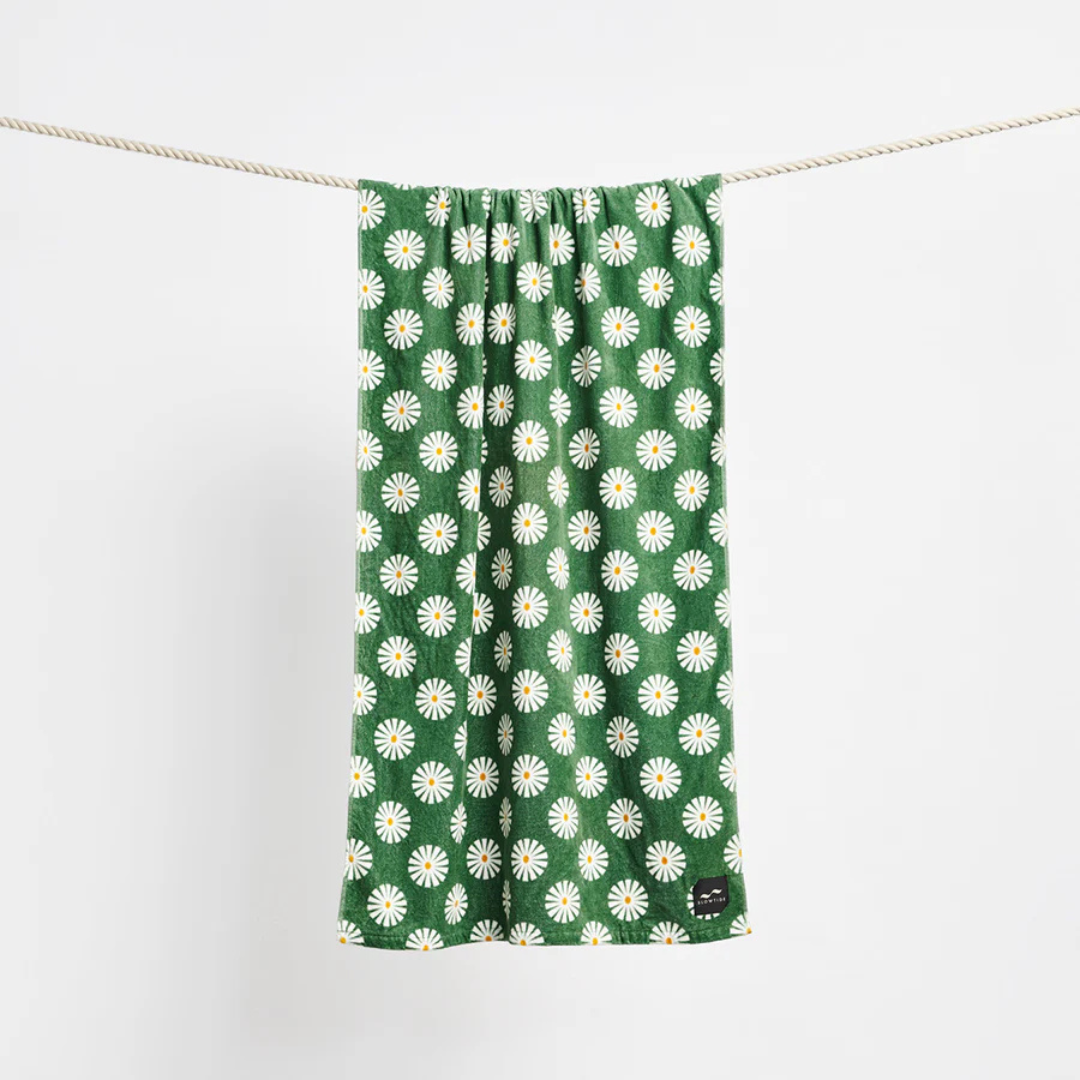 Velour Beach Towel - Green