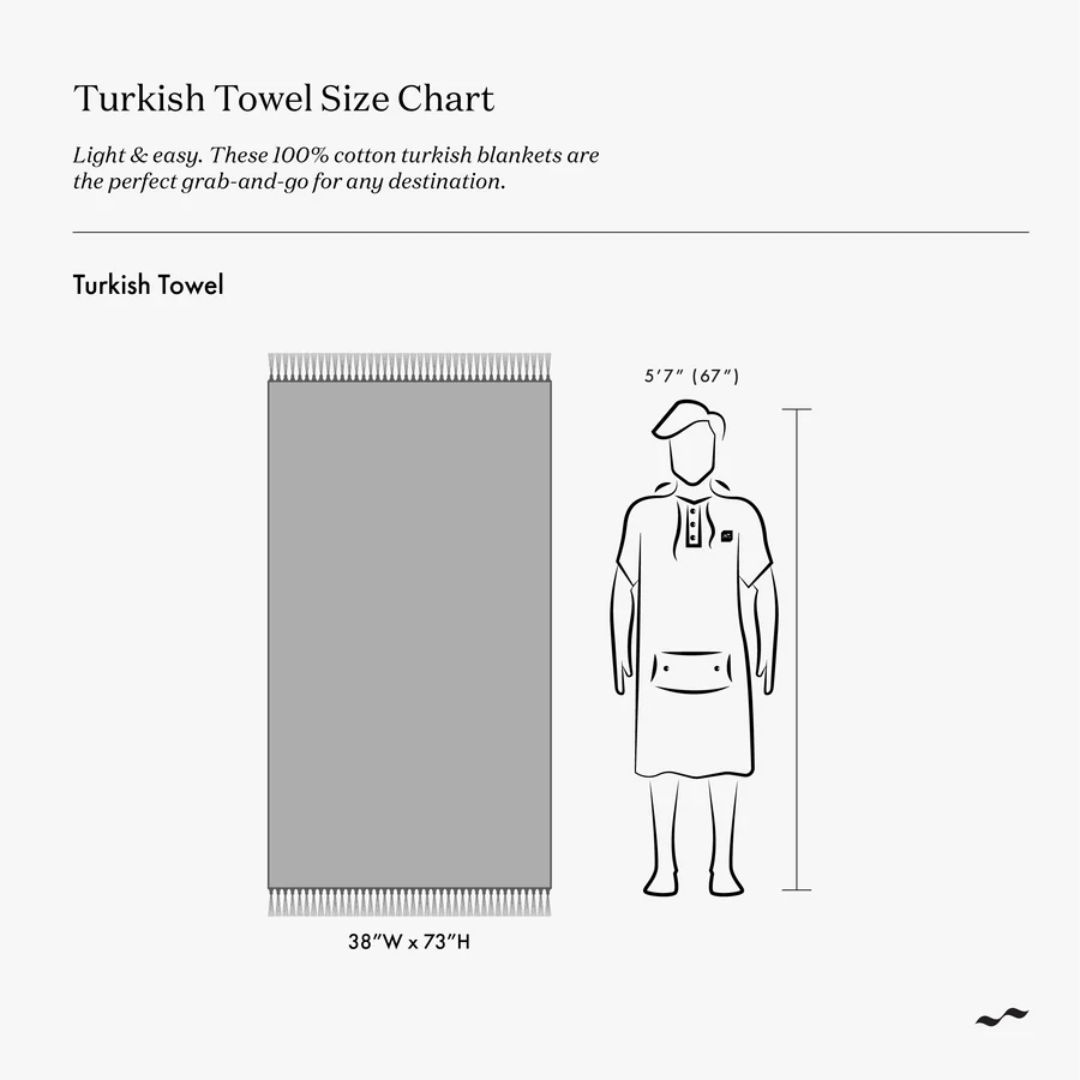 Turkish Fringe Beach Towel - Avocado