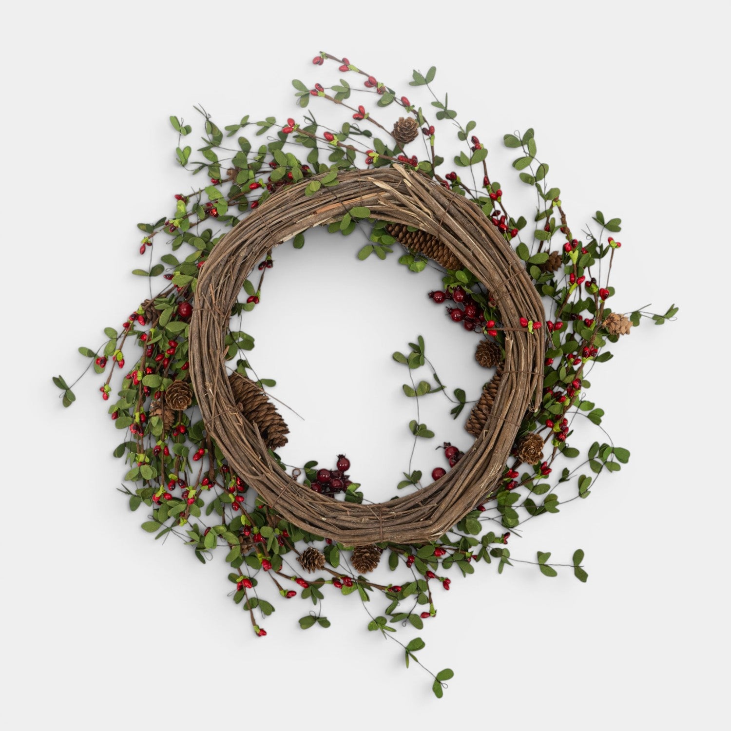 Artificial Rustic Red Winter Berry 18" Wreath