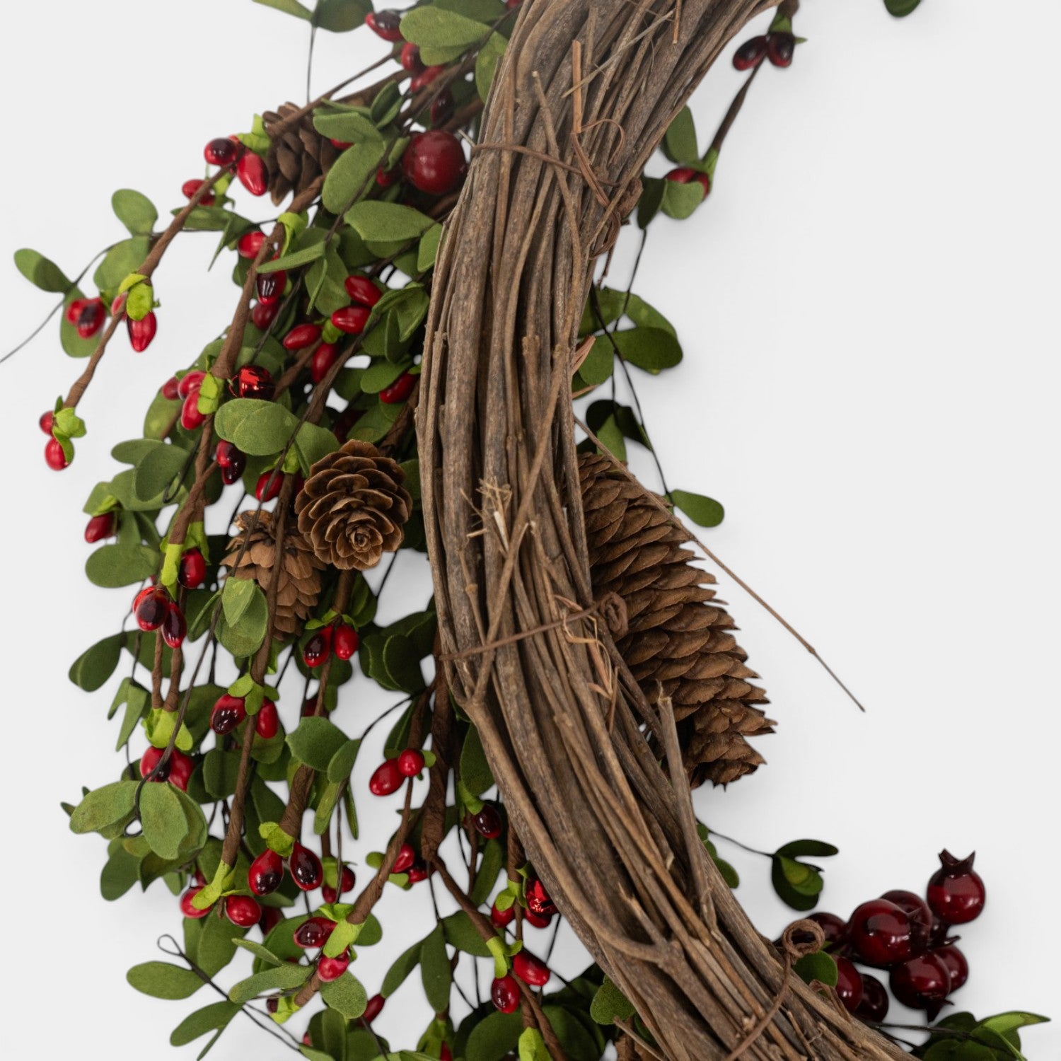 Artificial Rustic Red Winter Berry 18" Wreath