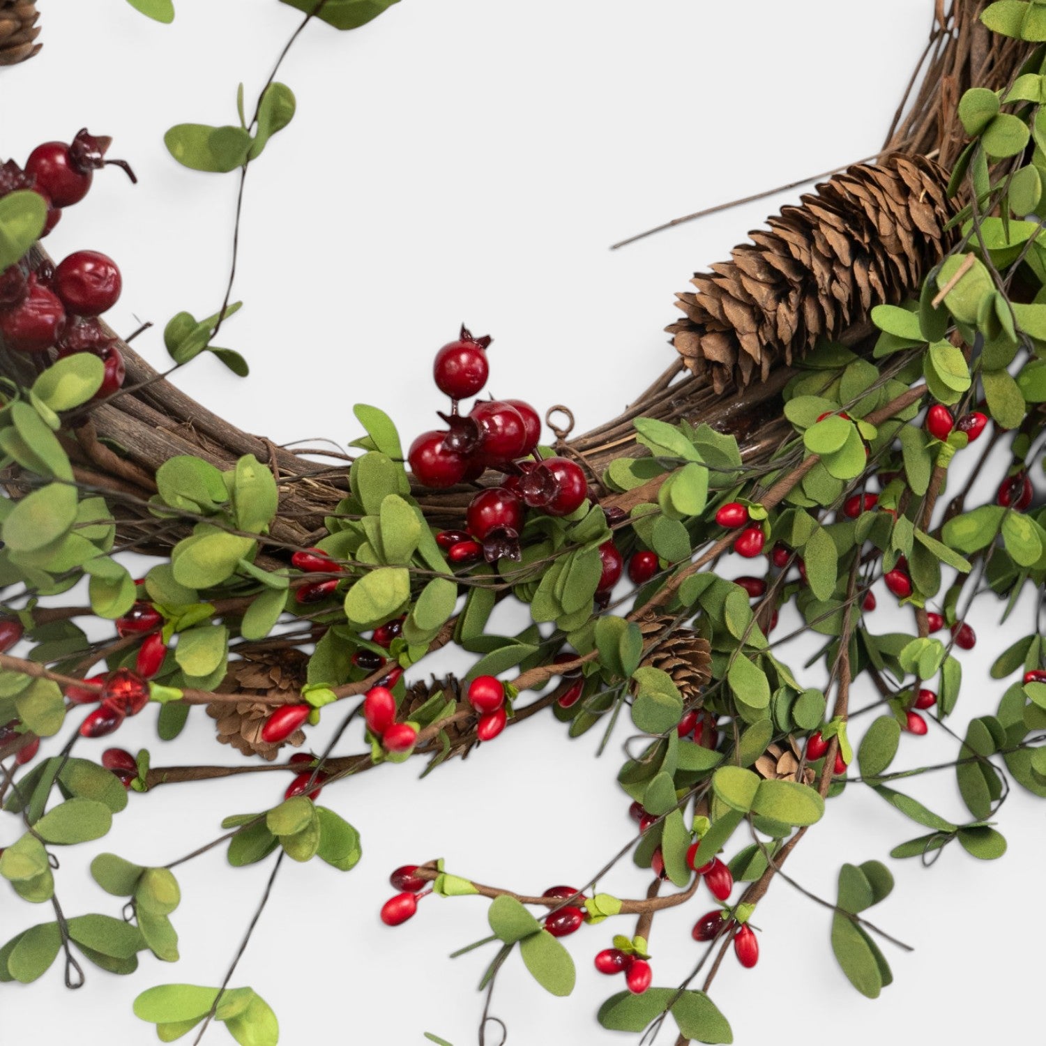 Artificial Rustic Red Winter Berry 18" Wreath