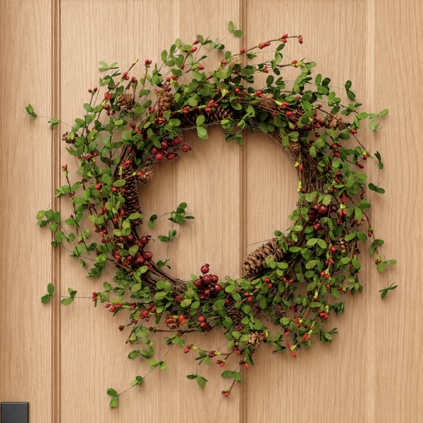 Artificial Rustic Red Winter Berry 18