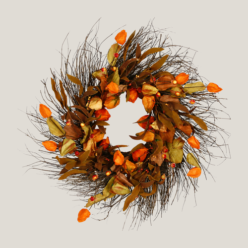 Artificial Rustic Woodland Bloom 20" Wreath