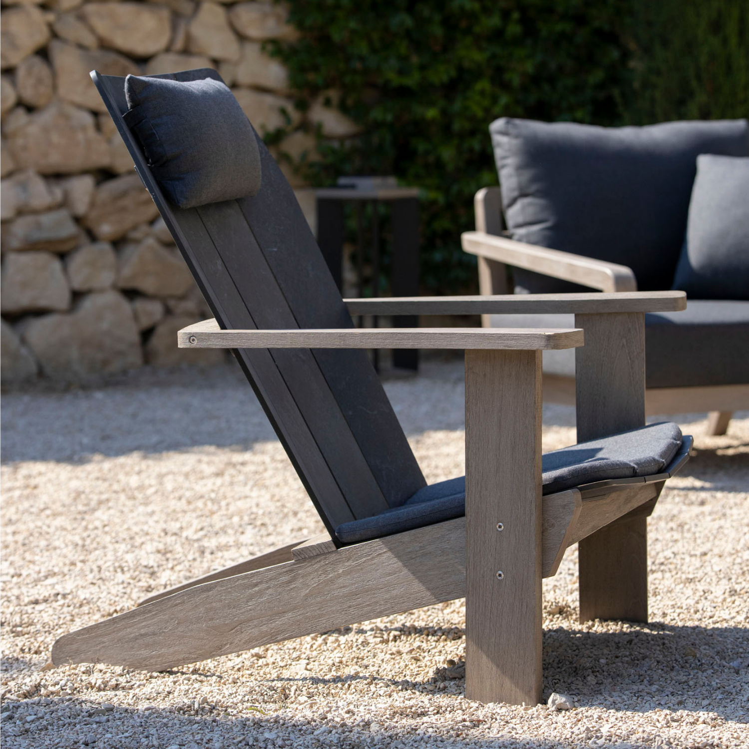 Copenhague Teak Adirondack Chair - Slate Grey