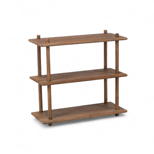 Labelle Teak Floor Shelf/Bookcase