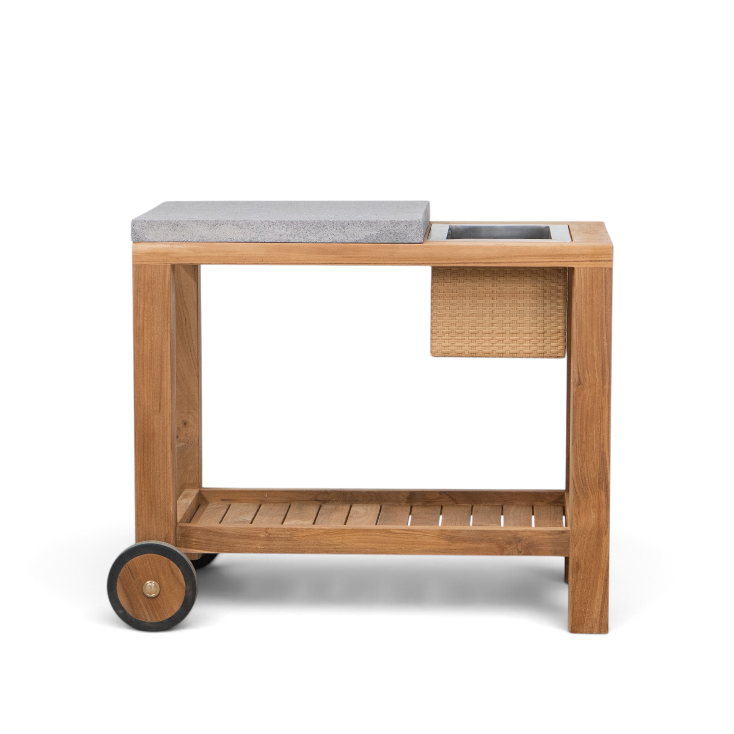 Comeau Outdoor Teak Bar Cart