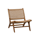 Slide Teak and Rope Lounge Chair