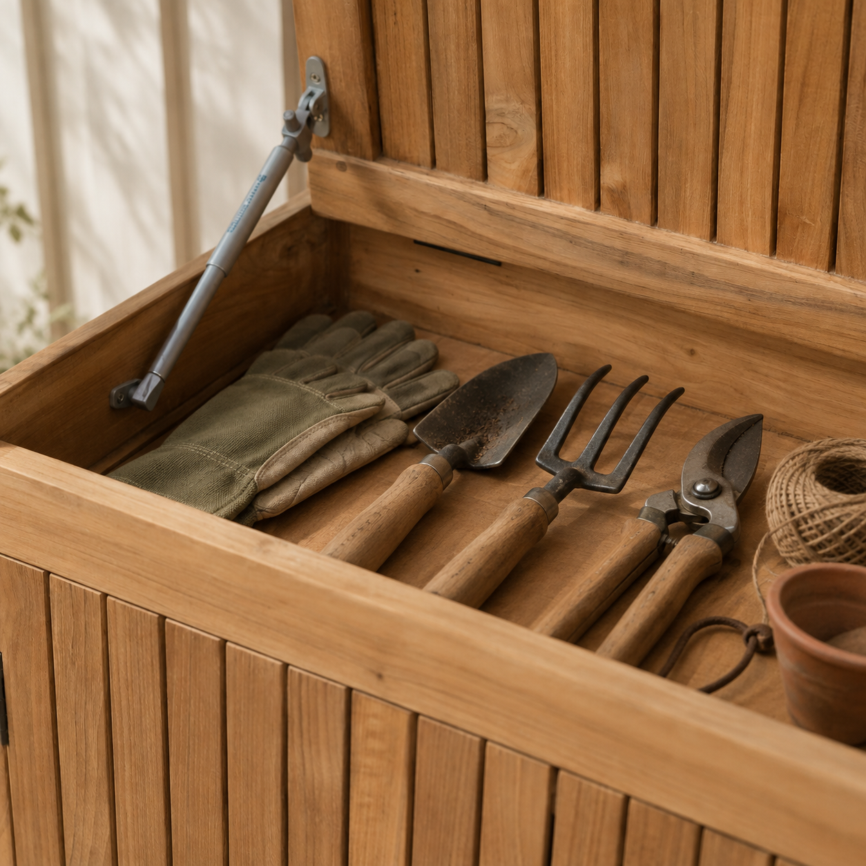 Comeau Outdoor Teak Storage Unit