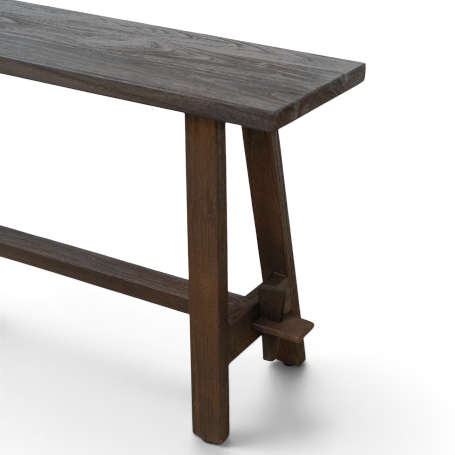 Dark Brown Farmhouse Bench