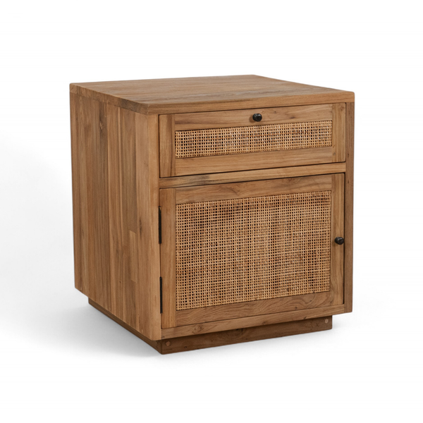 Cannes Rustic Teak Wood Side Table