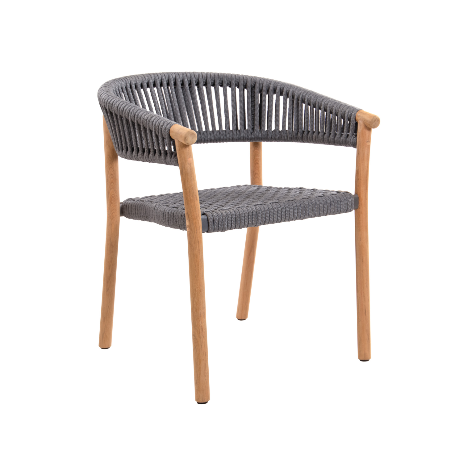 Caledon Wide Rope Dining Chair - Anthracite