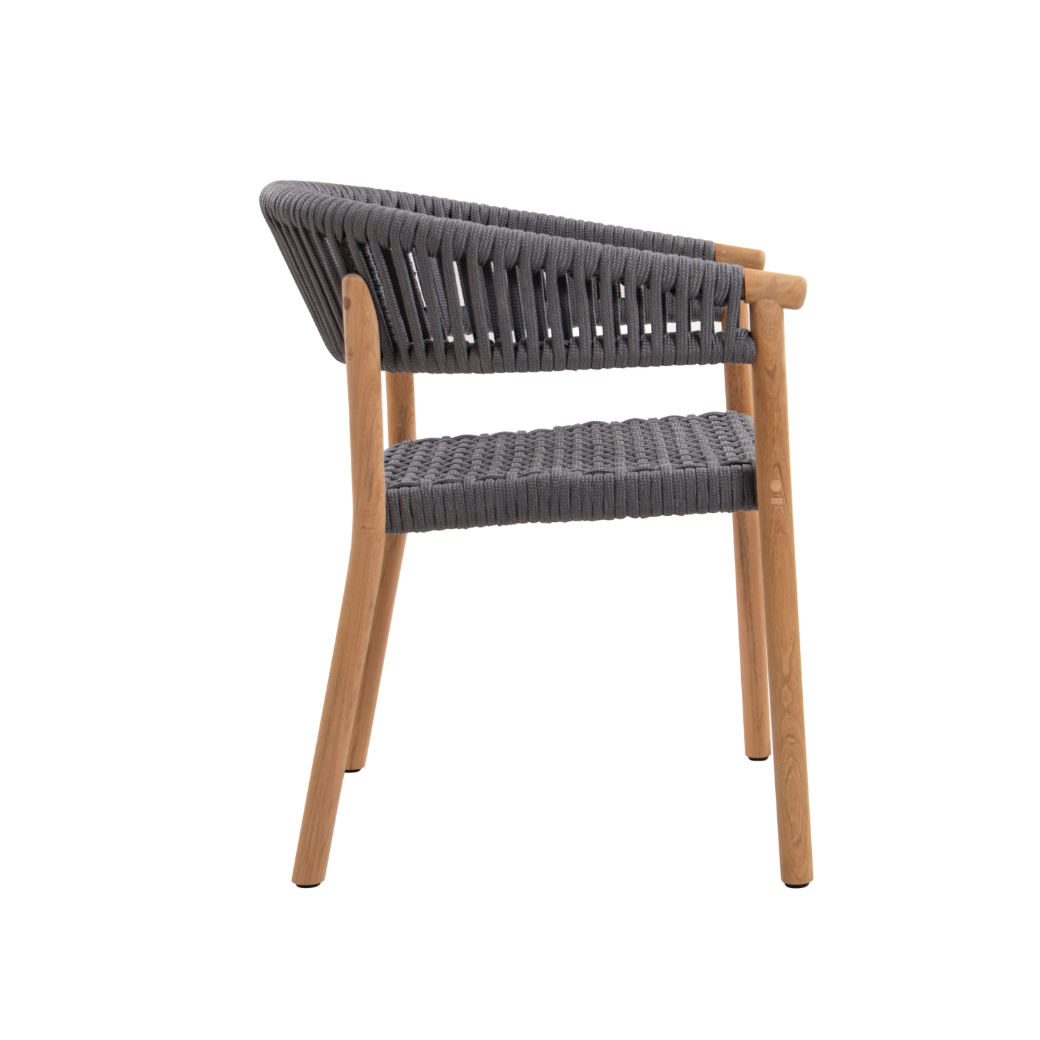 Caledon Wide Rope Dining Chair - Anthracite