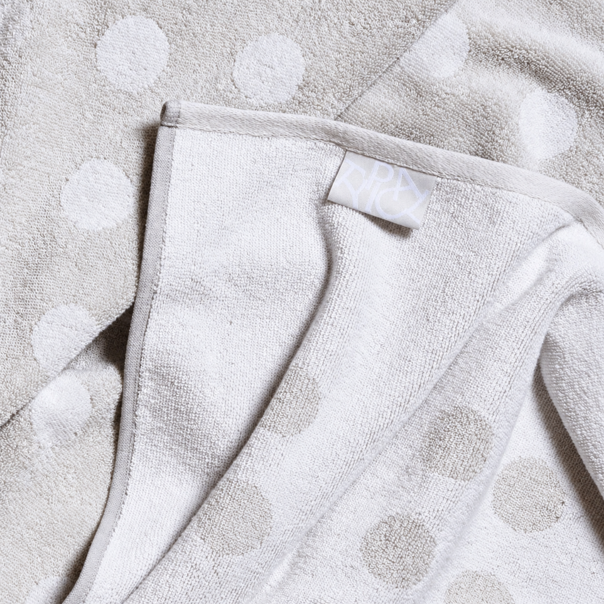 Dotty Cotton Bath Towel - White