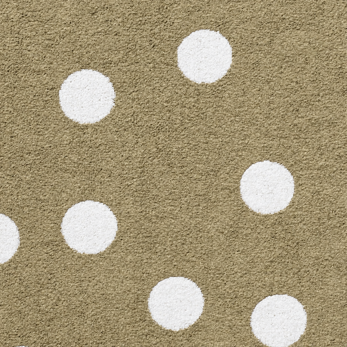 Dotty Cotton Hand Towel (Set of 2) - Khaki/White