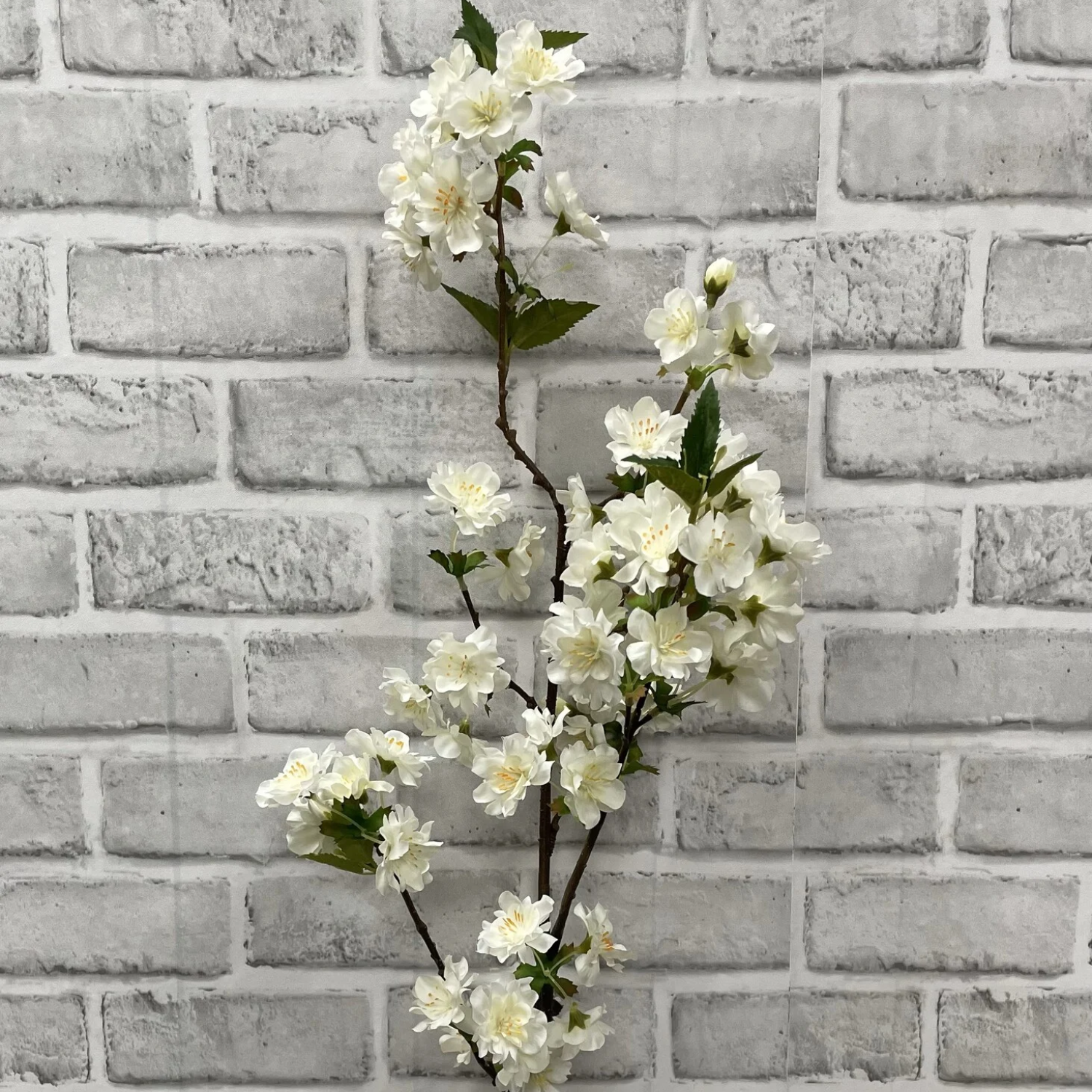 Artificial White Cherry Blossom Stem