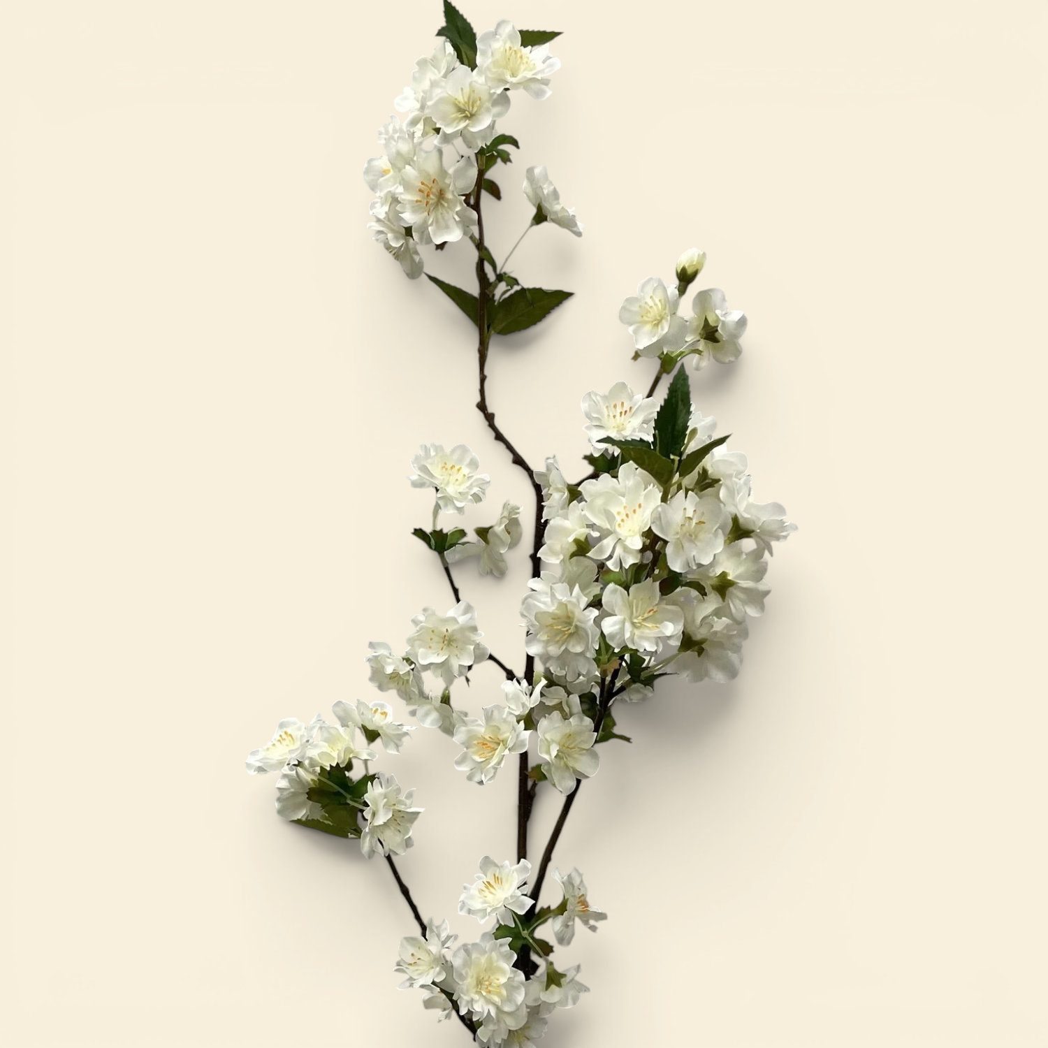 Artificial White Cherry Blossom Stem