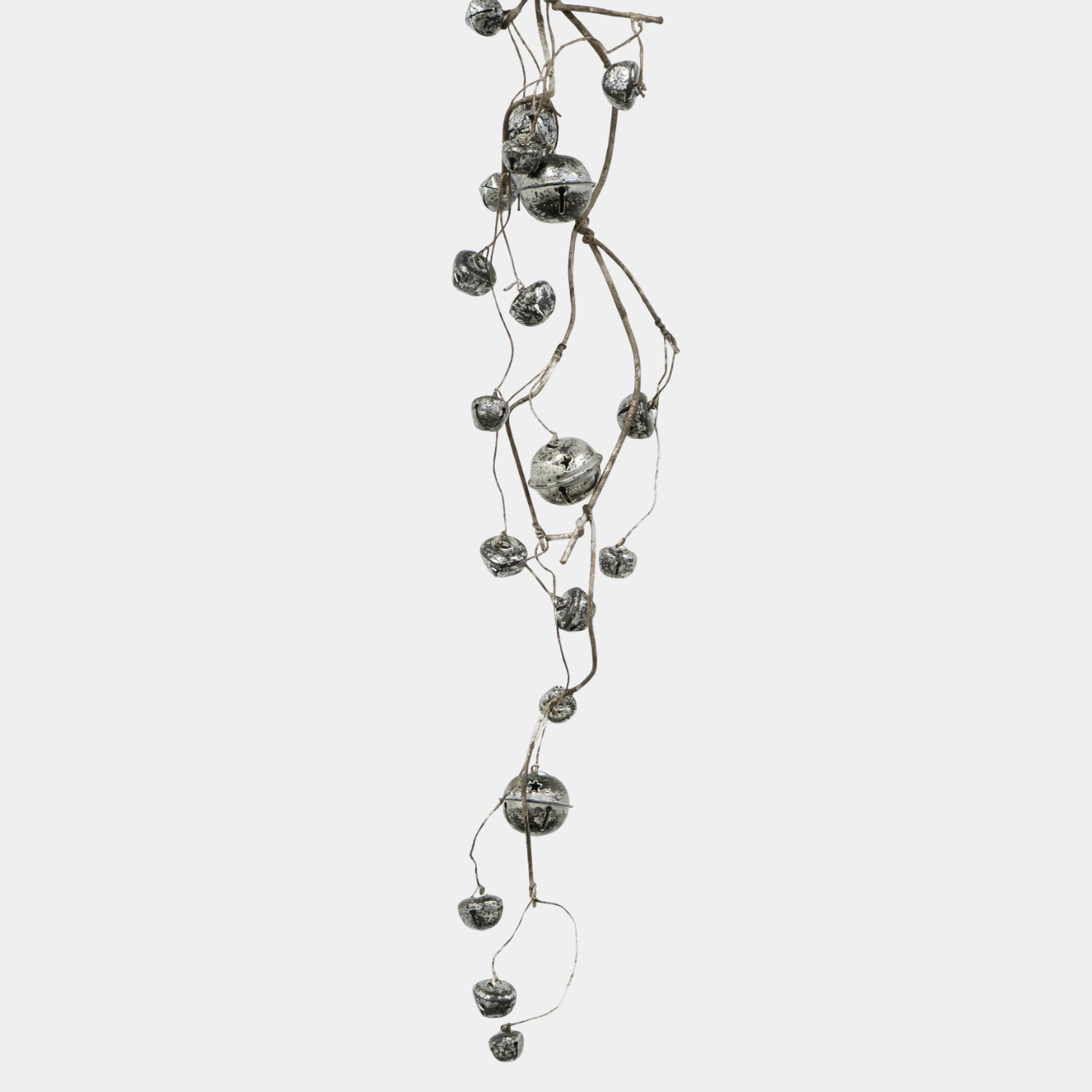 Jingle Bell 31" Garland - Pewter