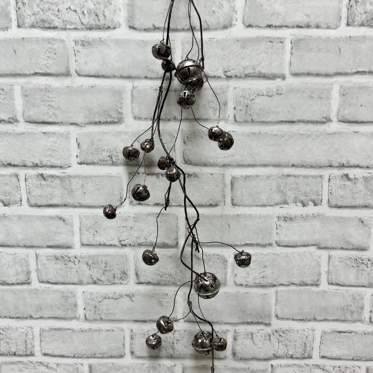 Jingle Bell 31" Garland - Pewter