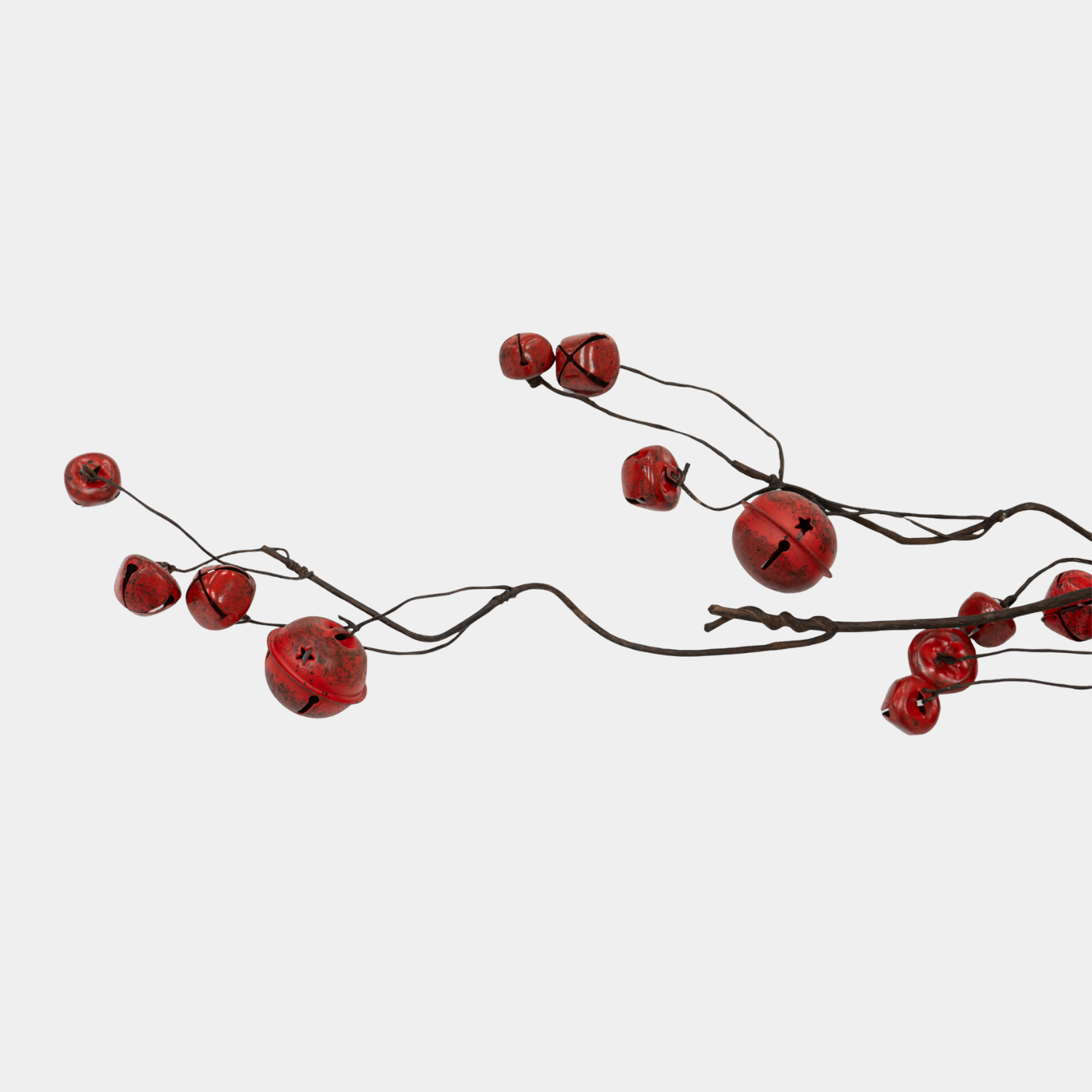 Jingle Bell 31" Garland - Red