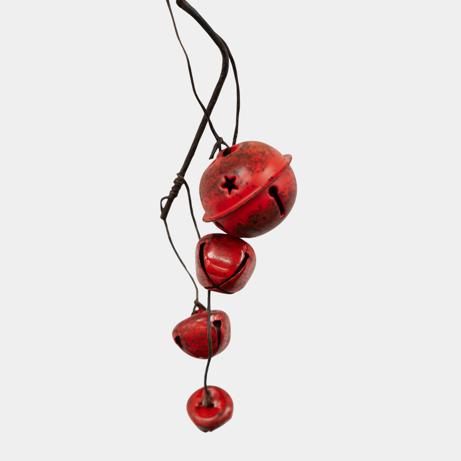 Jingle Bell 31" Garland - Red