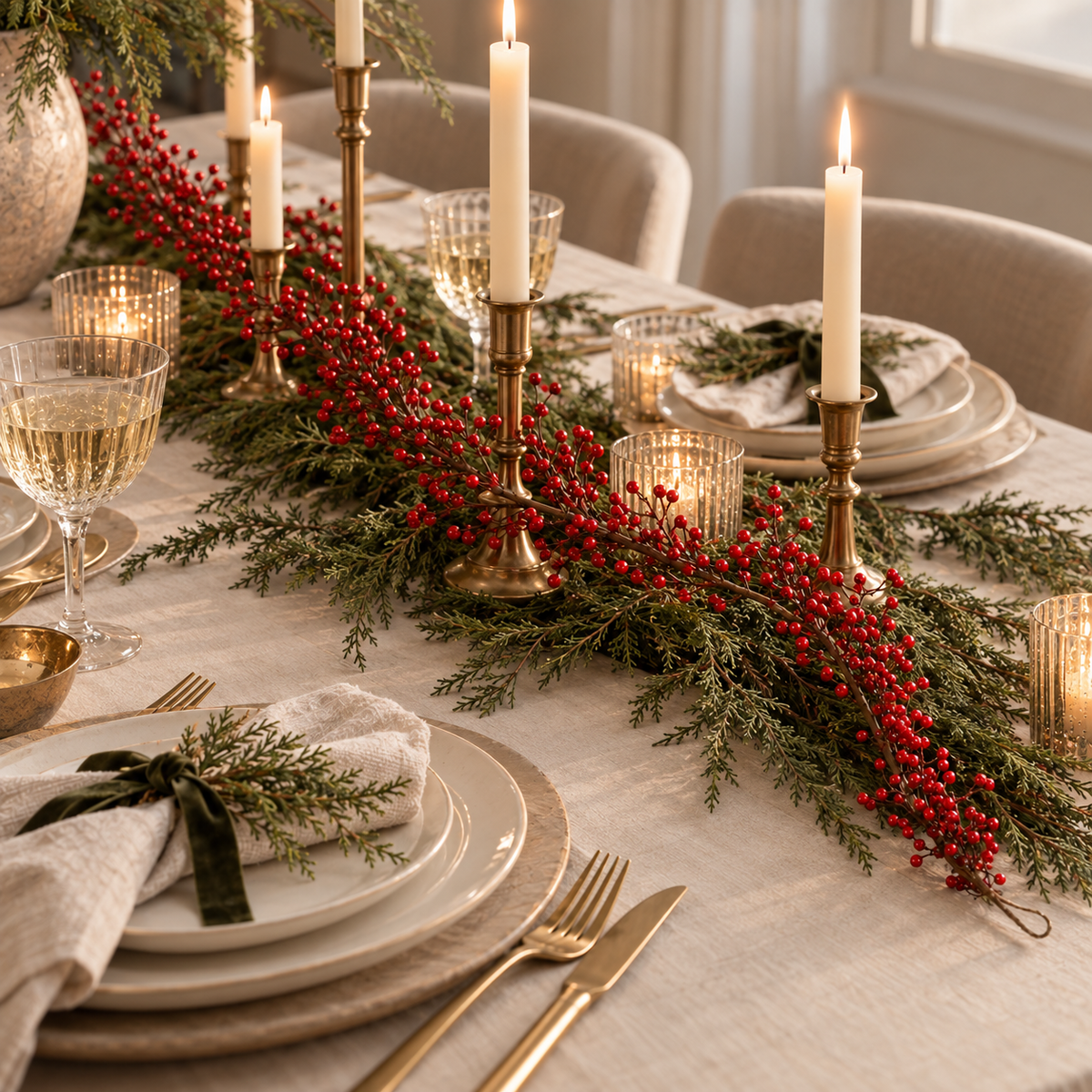 Artificial 5ft Cranberry Outdoor Garland
