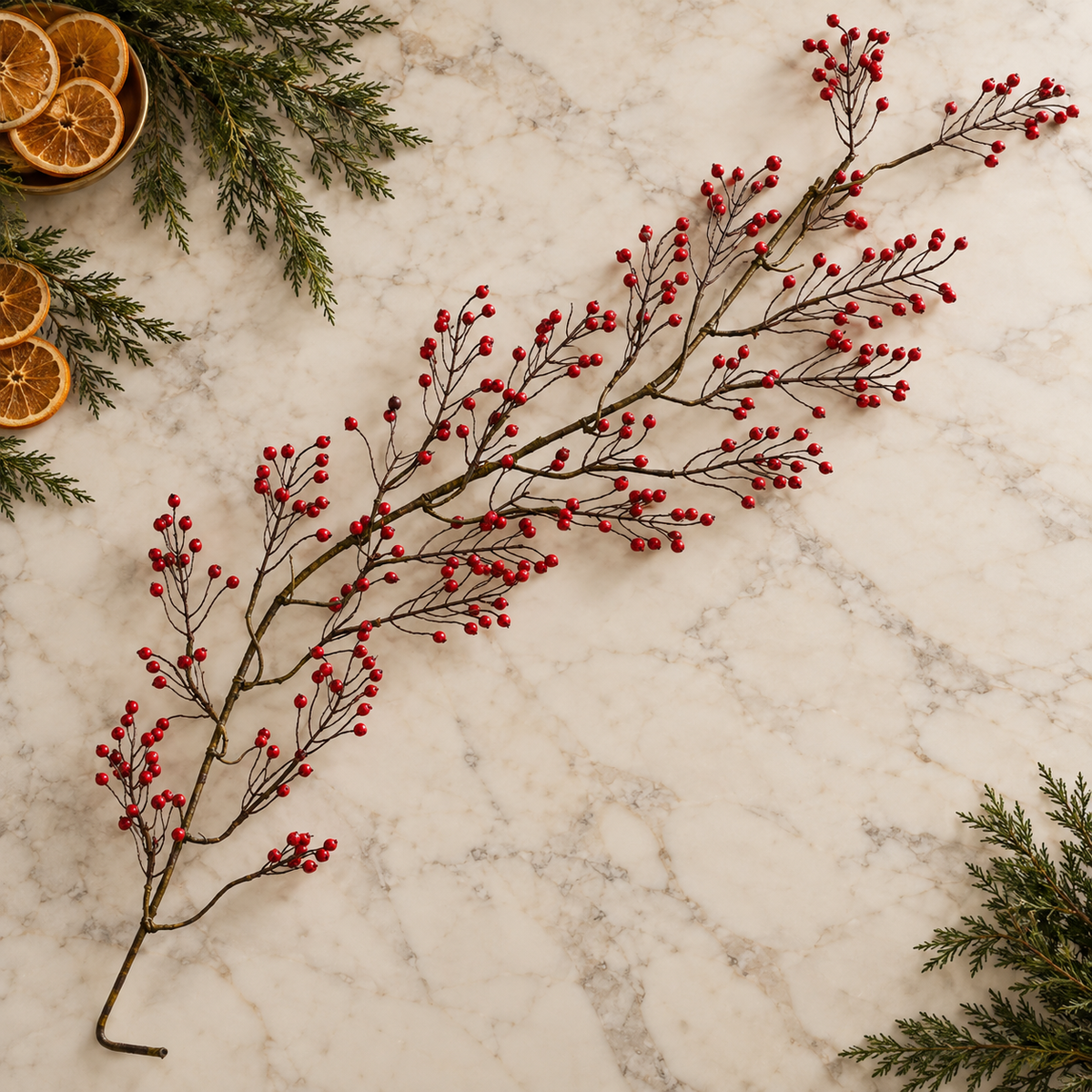 Artificial 54" Cranberry Outdoor Garland