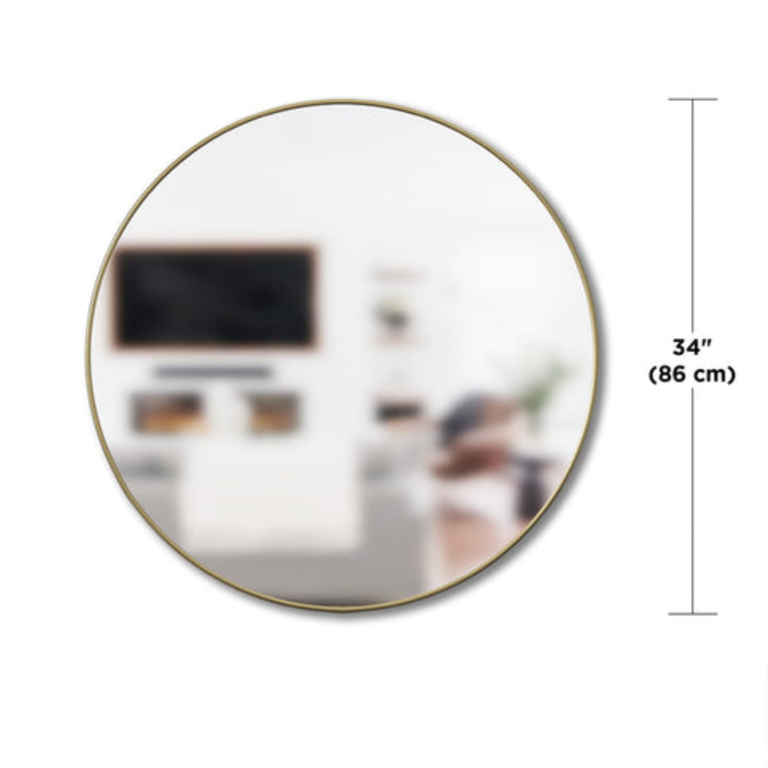 Arc Round Brass Mirror