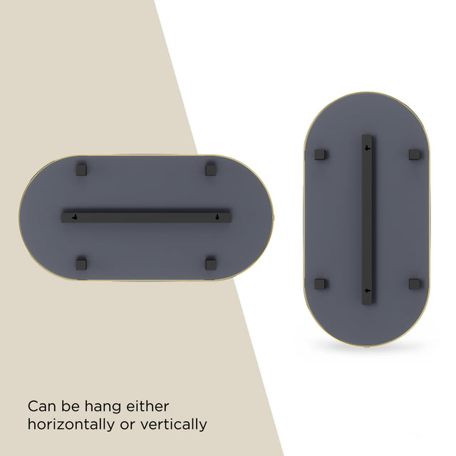 Arc Oval Brass Mirror