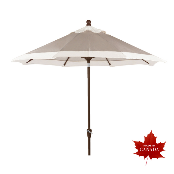 9' Champagne Two-Tone Market Umbrella