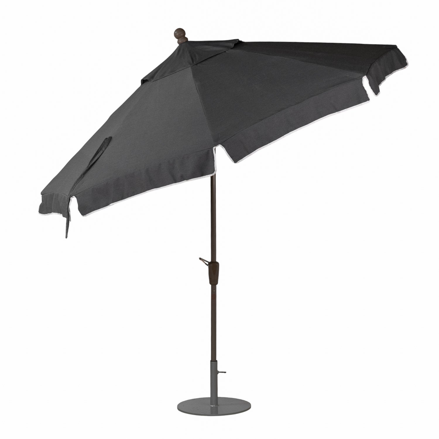 9' Octagon Auto Tilt Market Umbrella w/ Valance - Pebble Grey