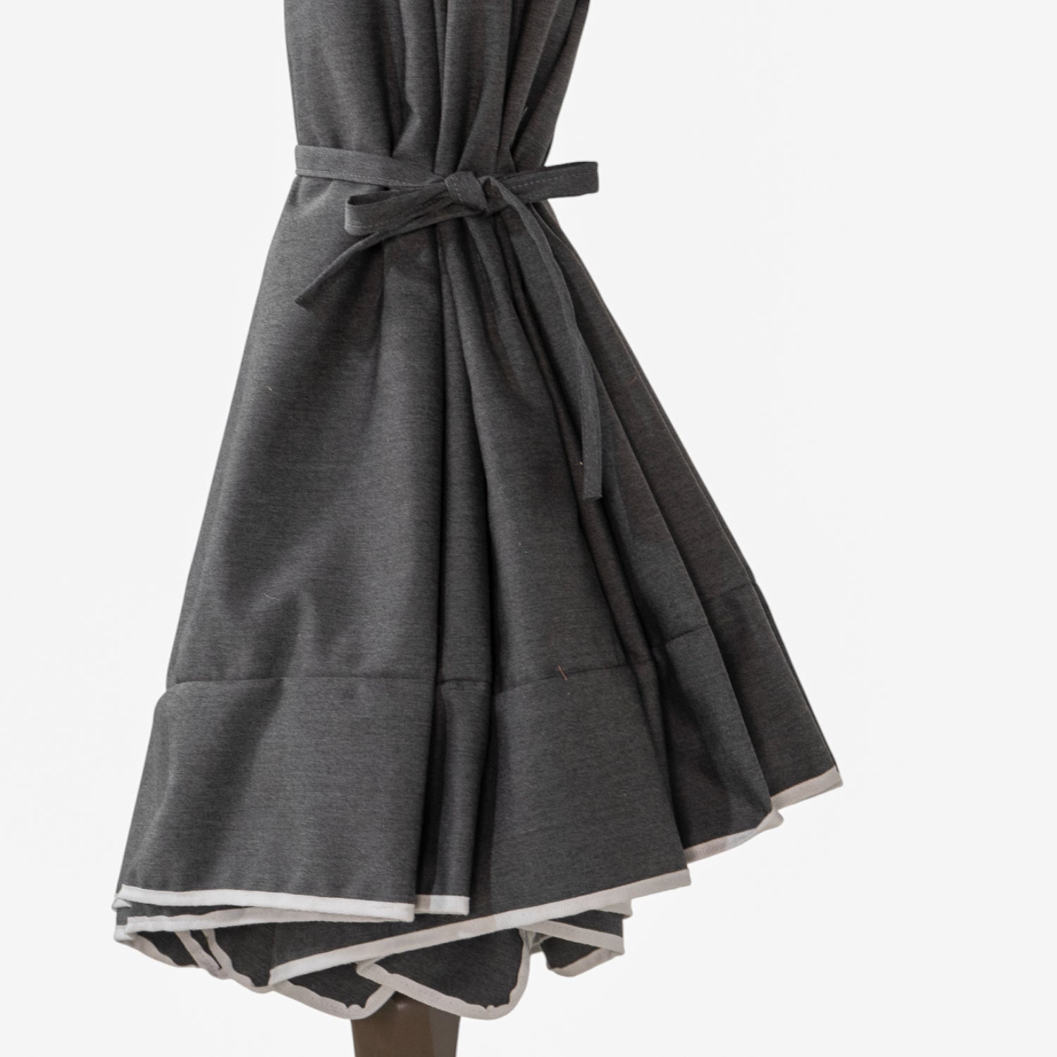 9' Octagon Auto Tilt Market Umbrella w/ Valance - Pebble Grey