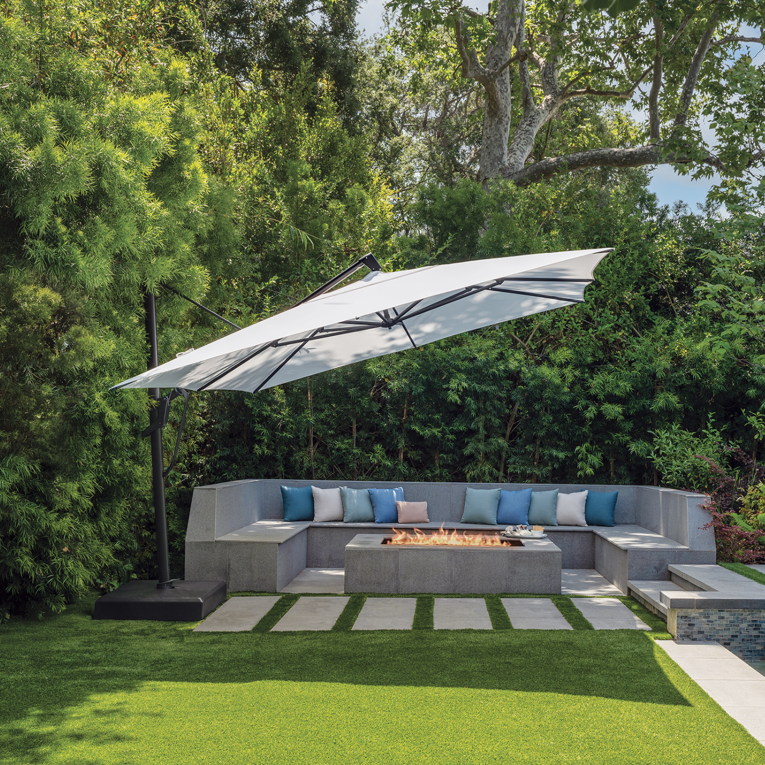 11.5' Square AKZ PLUS Cantilever Umbrella