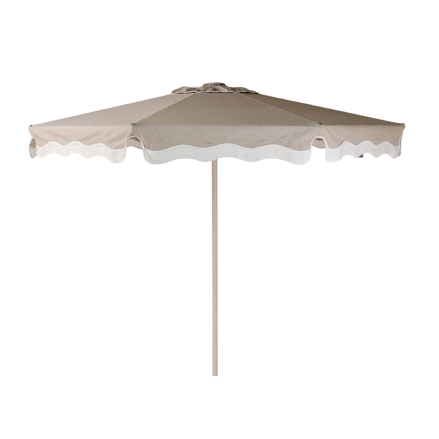Libra 8' Octagon Market Umbrella with Wave Valance - Oak Frame