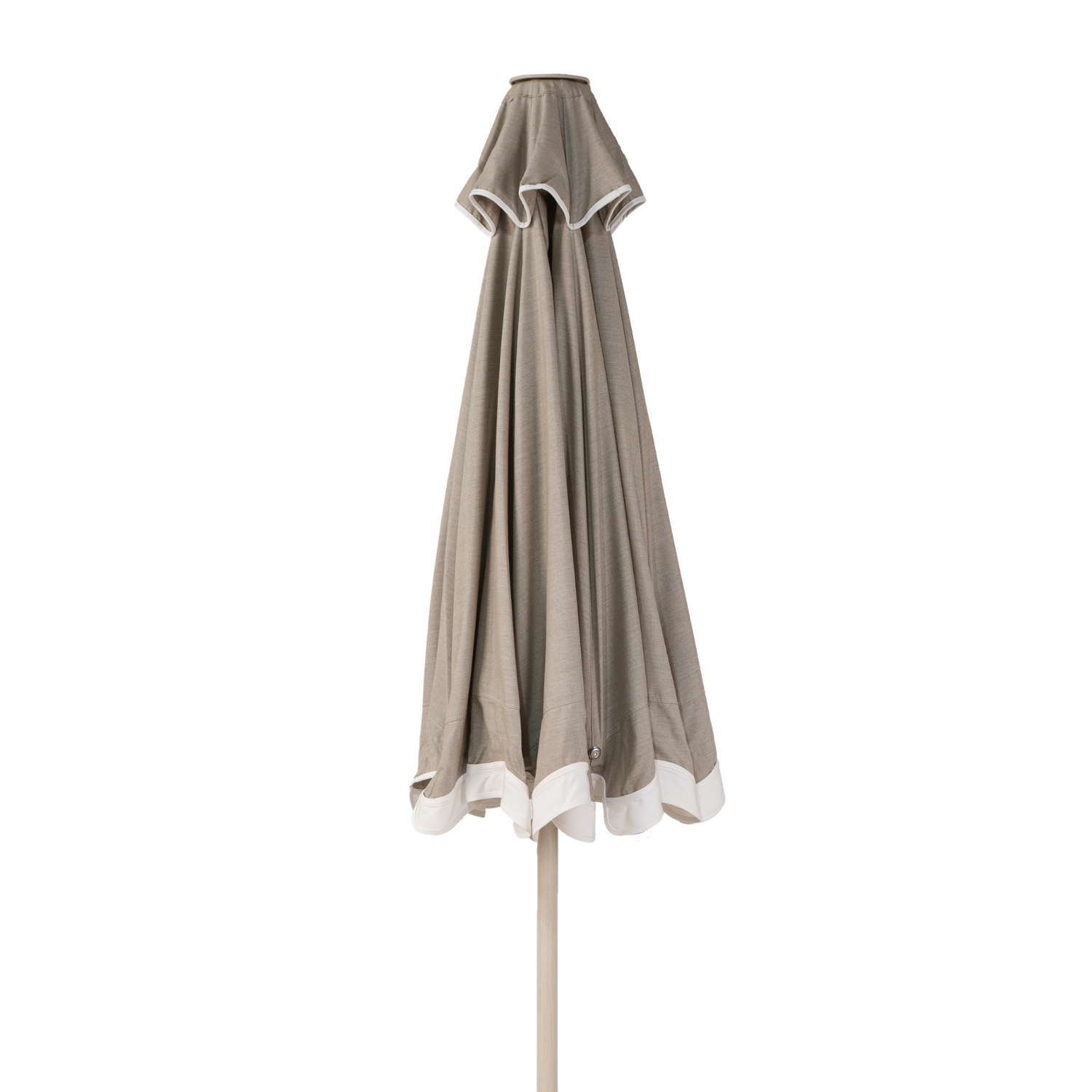 Libra 8' Octagon Market Umbrella with Wave Valance - Oak Frame