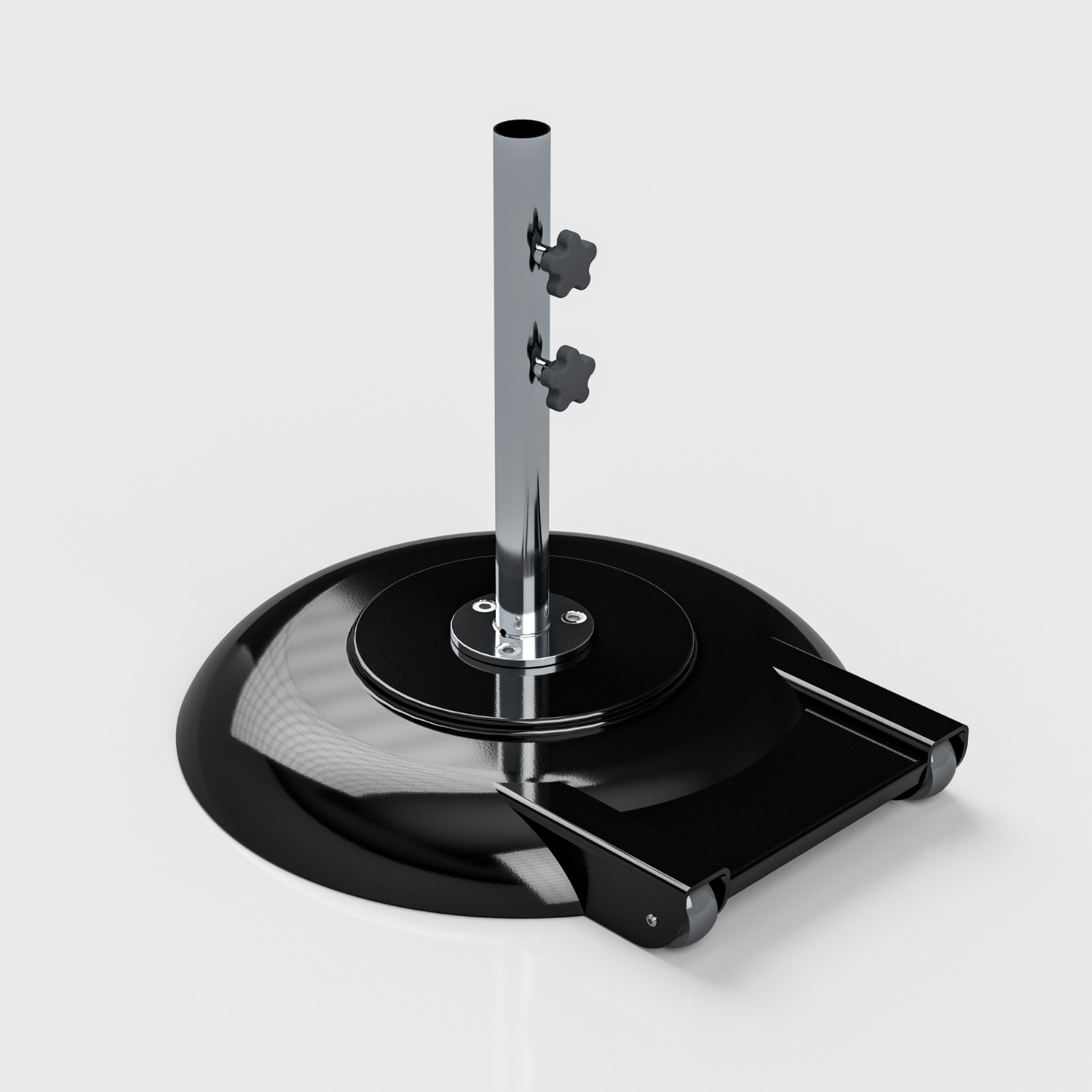 Premium 100lb Onyx Black Umbrella Base w/ Wheels