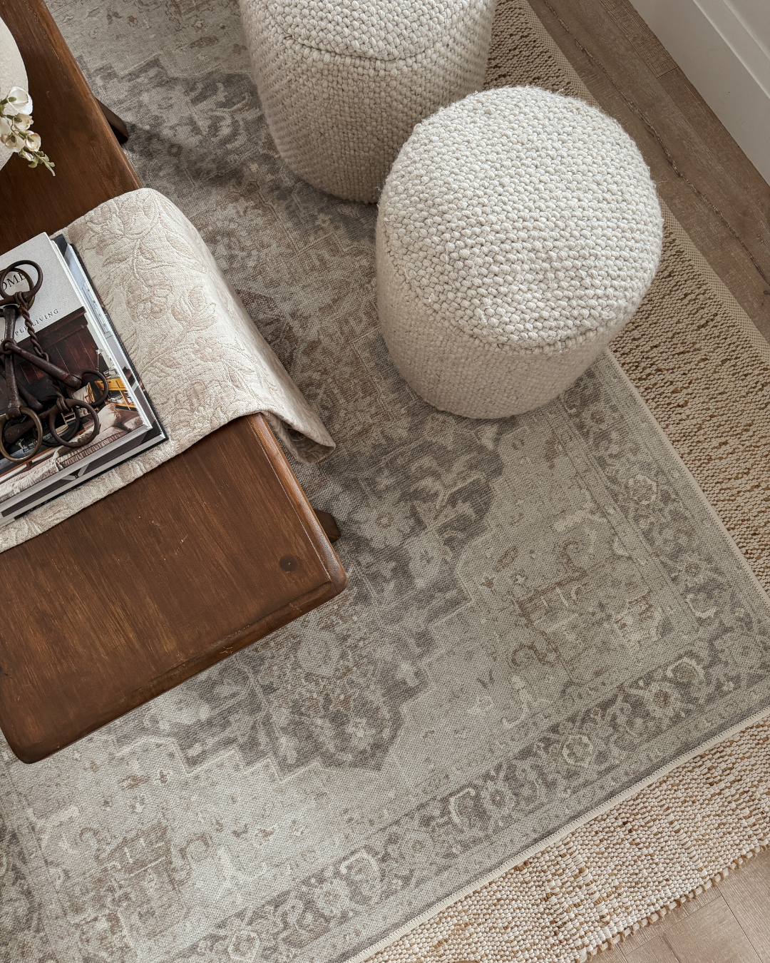 Aura Beige/Gold Washable Rug