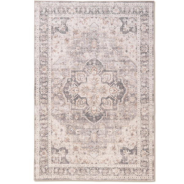 Distressed Chateau Bloom Multi/Blue/Brown/Grey Washable Rug