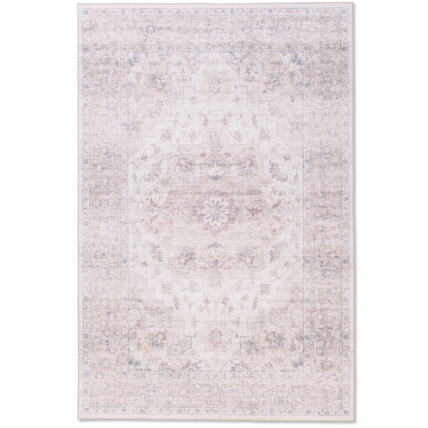 Distressed Provence Multi/Blue/Brown Washable Rug