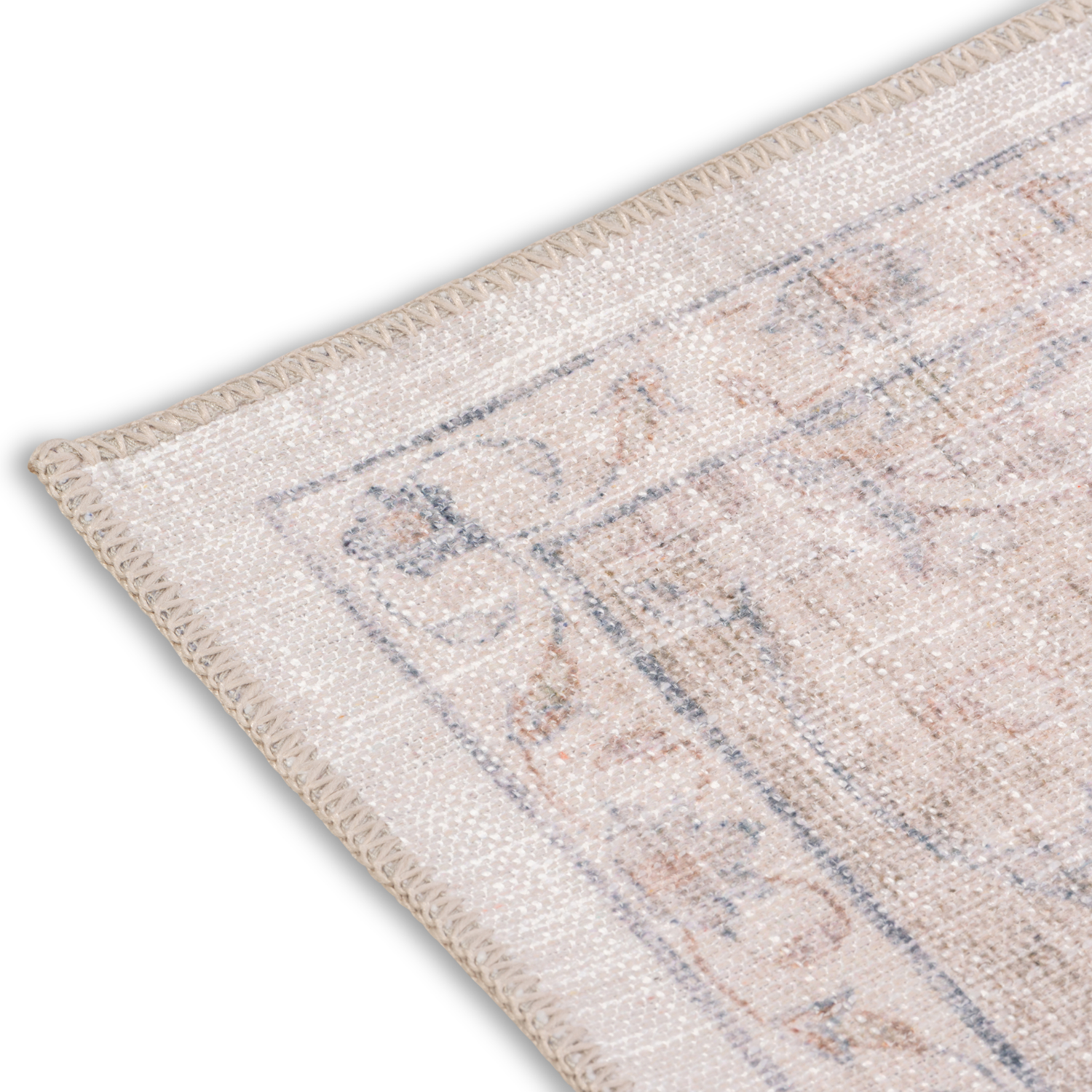 Distressed Provence Multi/Blue/Brown Washable Rug