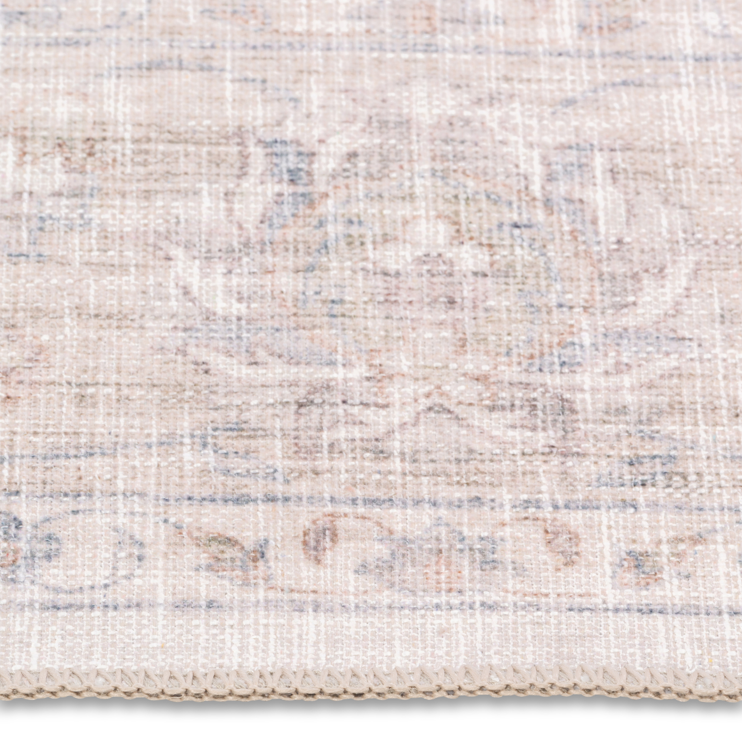 Distressed Provence Multi/Blue/Brown Washable Rug