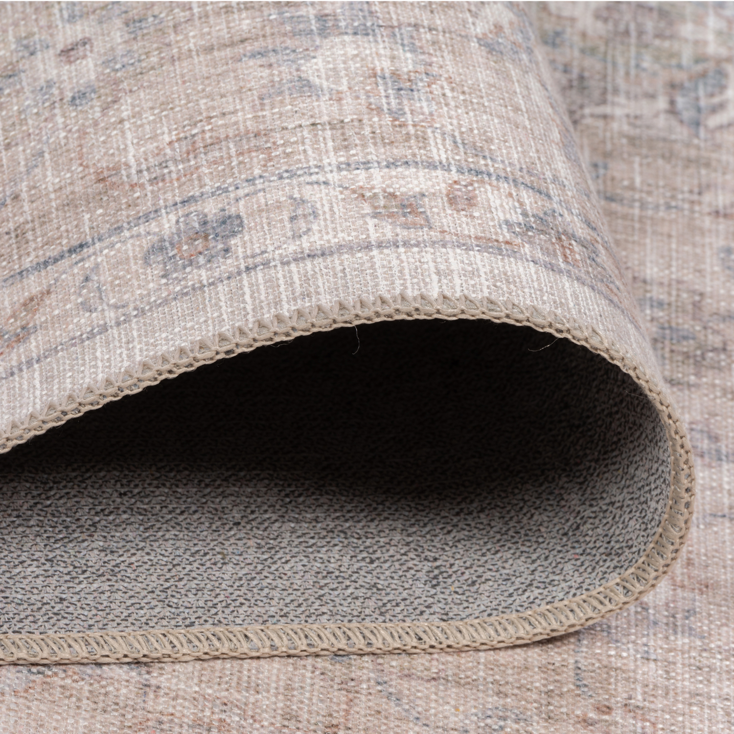 Distressed Provence Multi/Blue/Brown Washable Rug