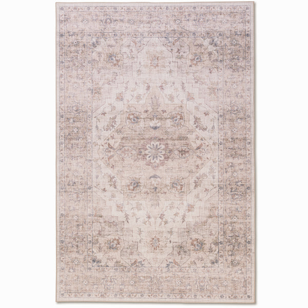 Distressed Provence Multi/Blue/Brown Washable Rug