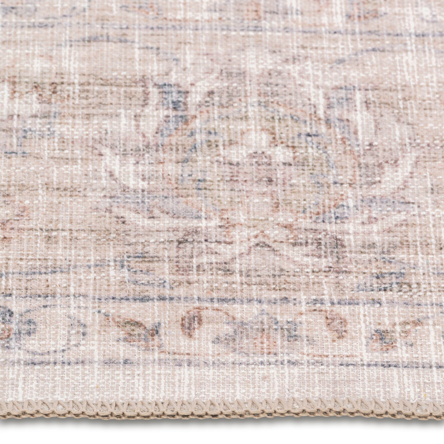 Distressed Provence Multi/Blue/Brown Washable Rug