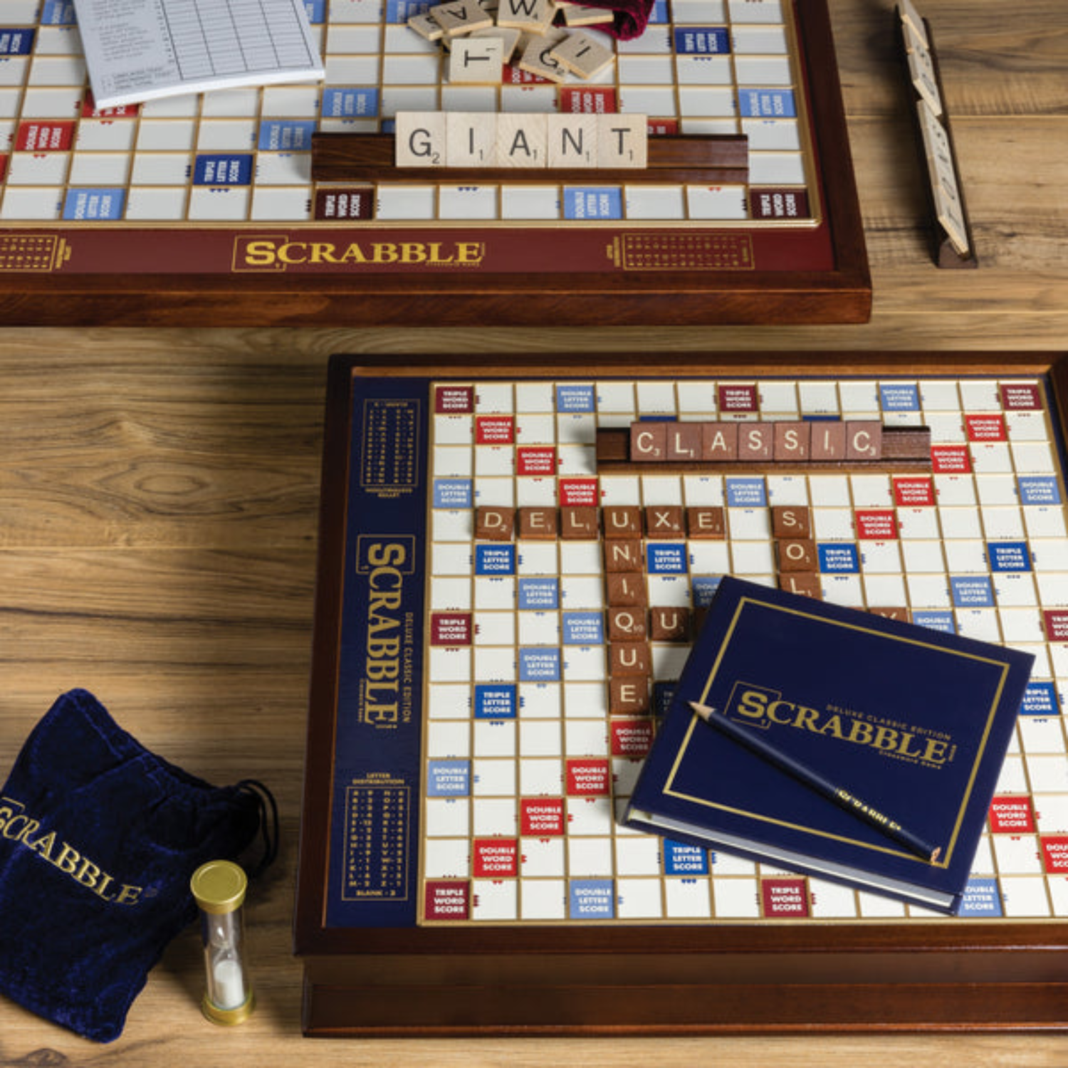Scrabble Deluxe Wood Cabinet Edition Board Game