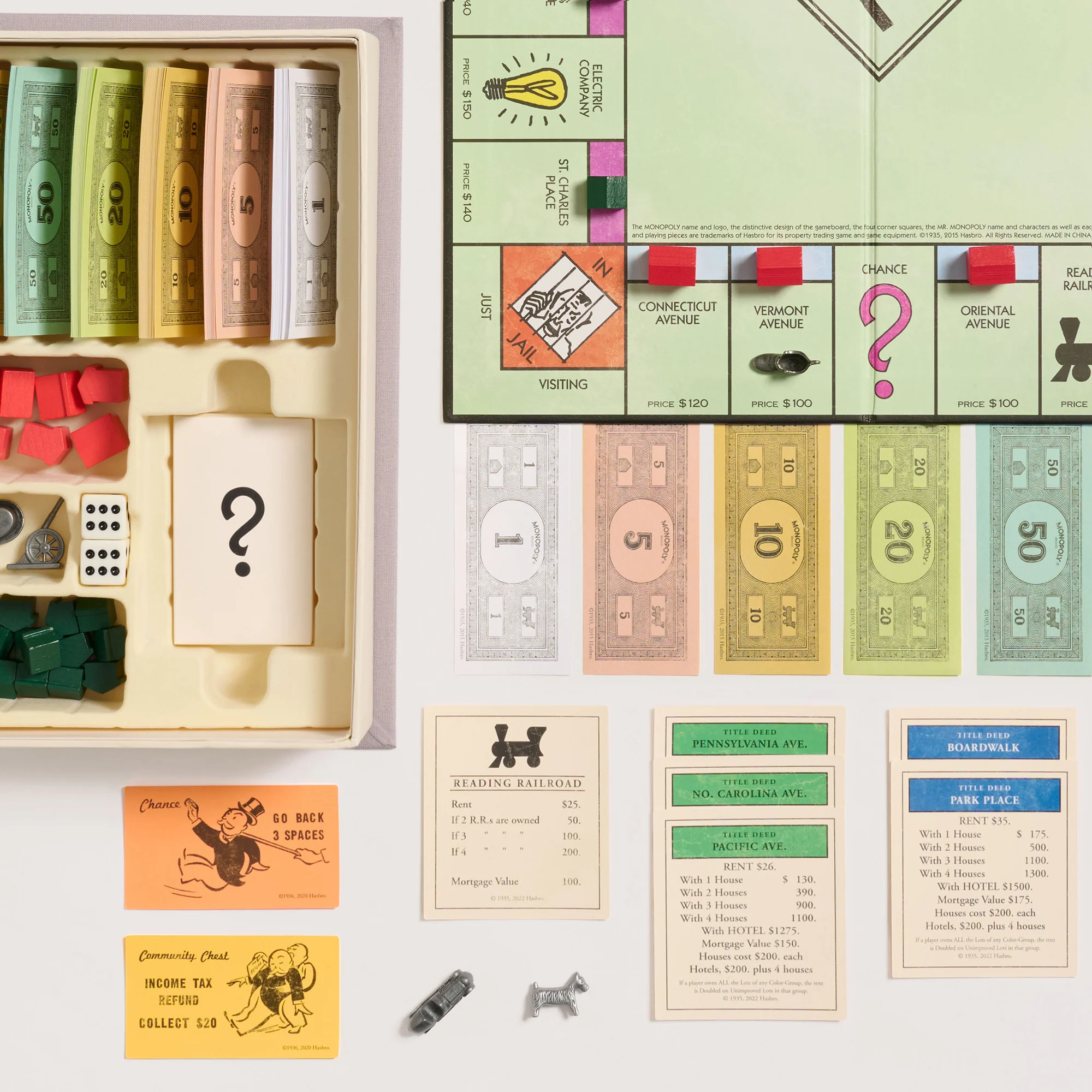 Vintage Bookshelf Board Games (Set of 4) - Battleship, Monopoly, Scrabble, Sorry!