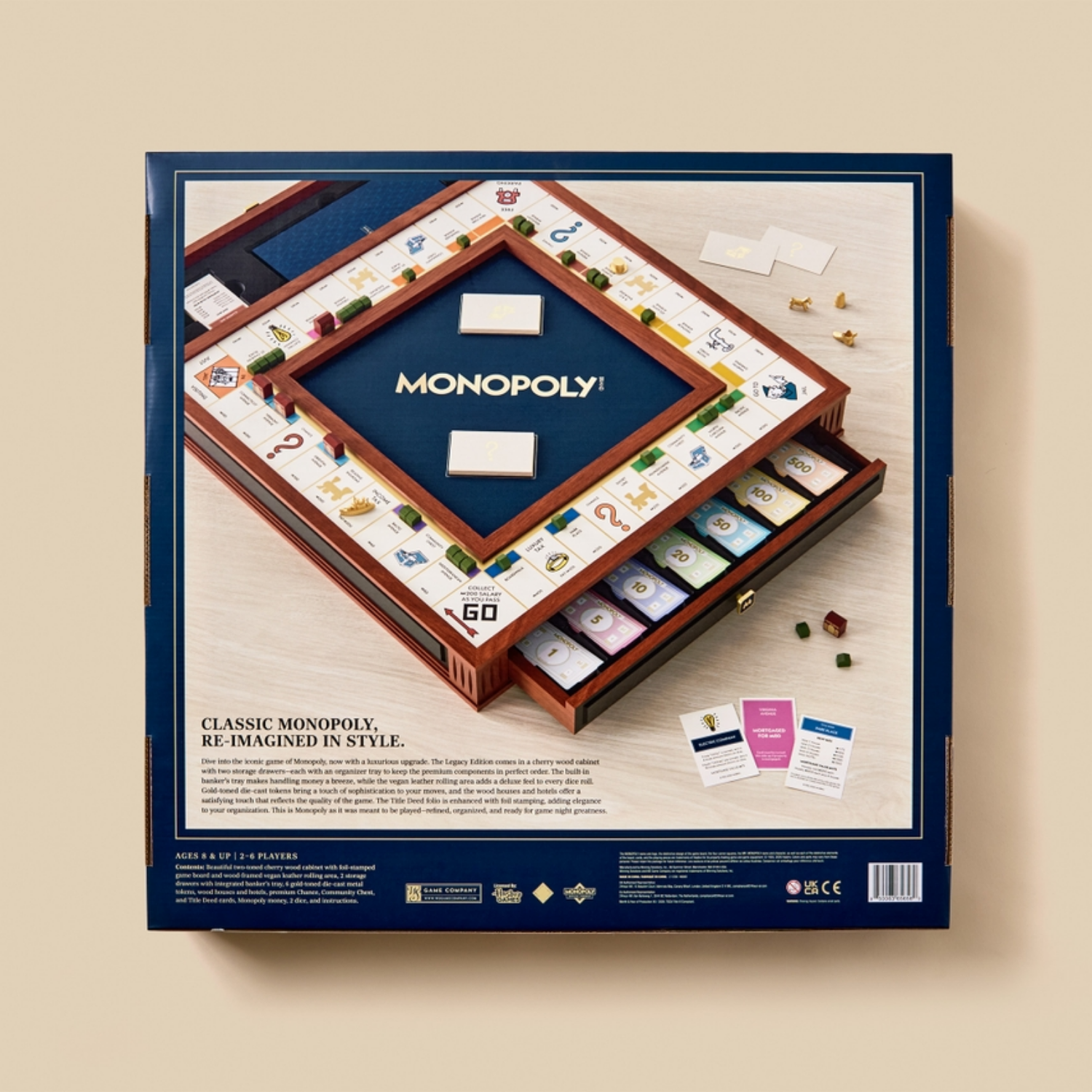 Monopoly Legacy Wood Cabinet Board Game