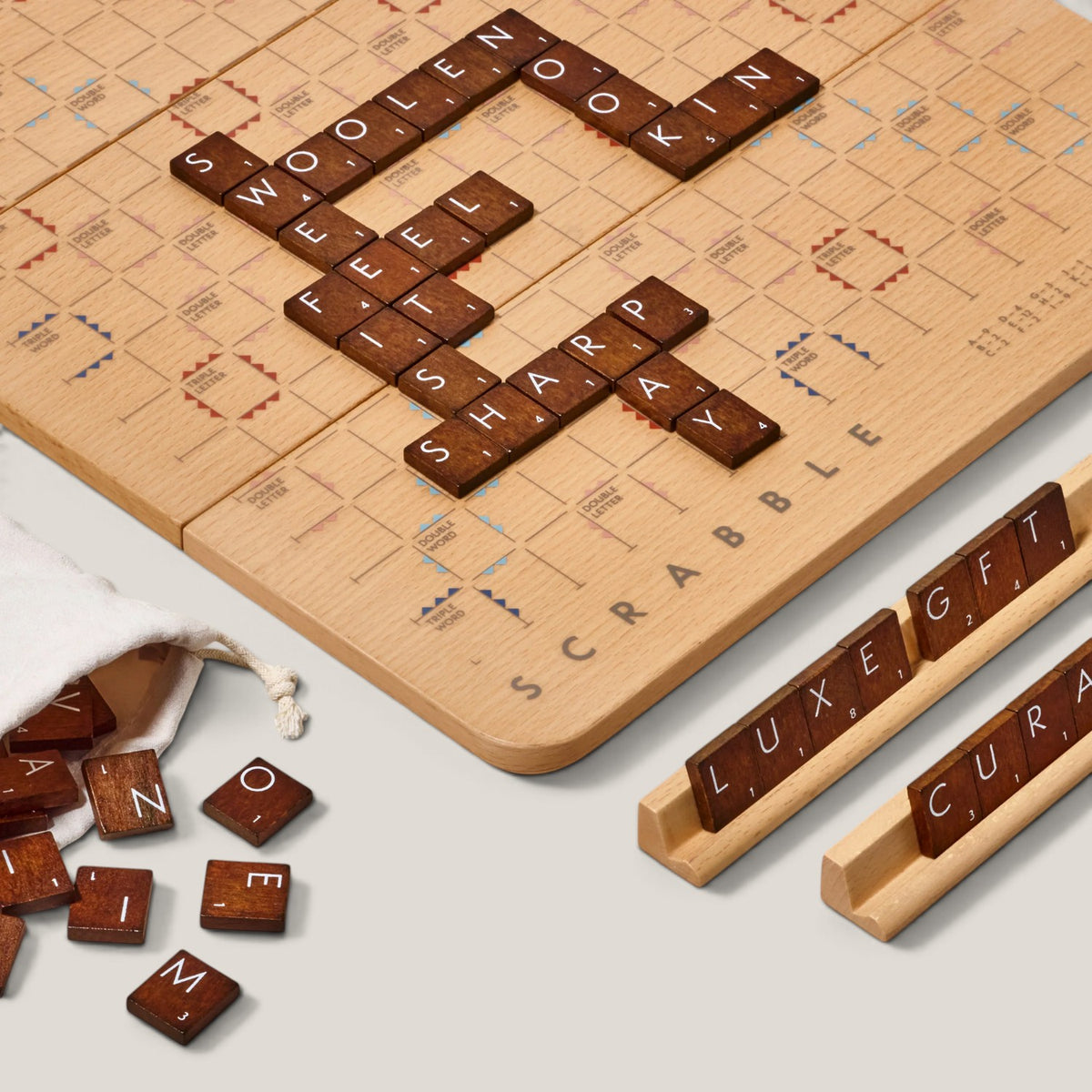 Scrabble Nordic Wood Board Game