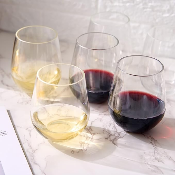 Acrylic Stemless 15oz Wine Glass (Set of 6)