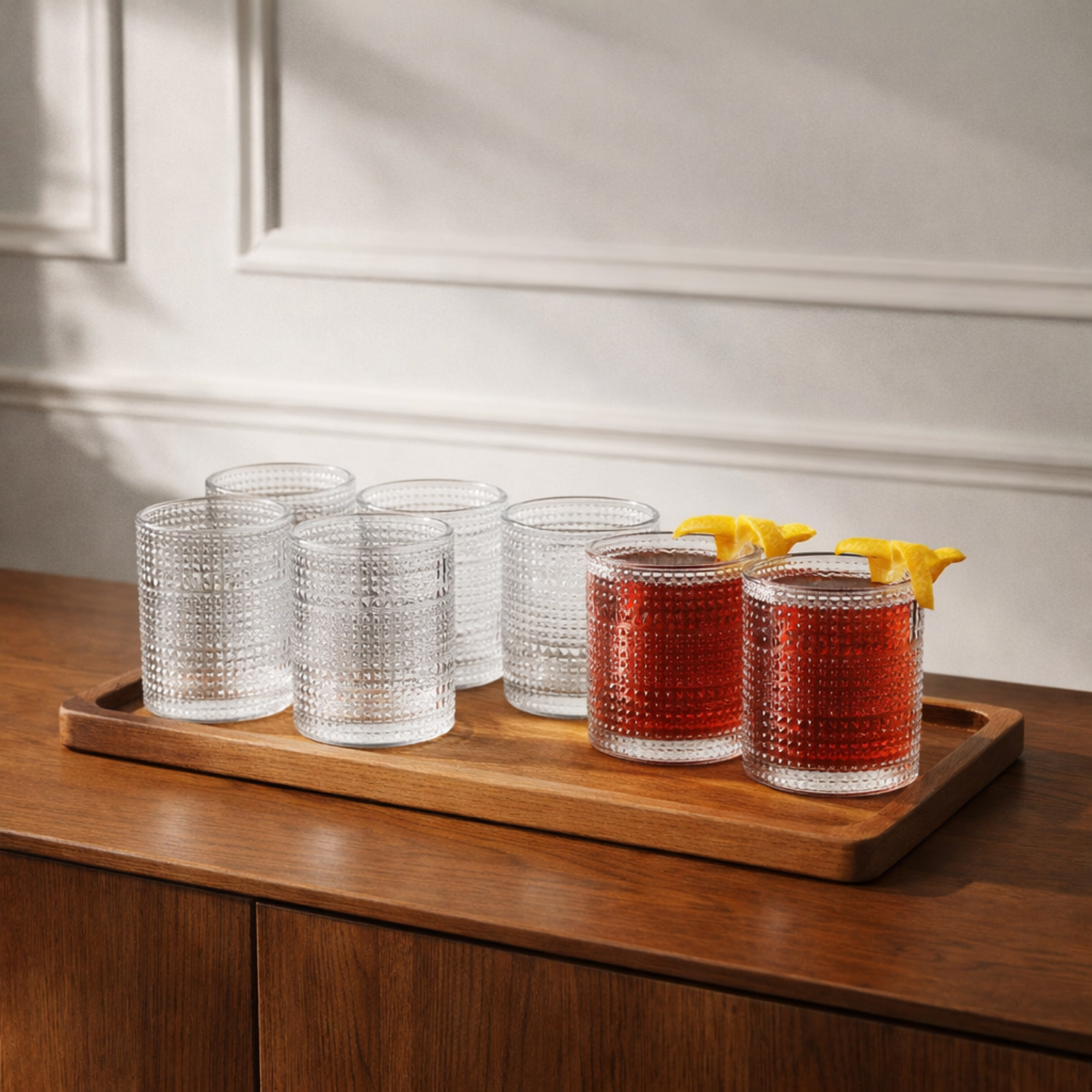 Acrylic Hobnail Lowball 10oz Cup (Set of 6)